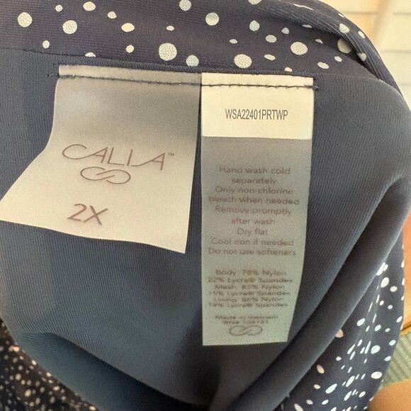 Calia Blue And White Swimsuit Bottom Size 2X - Picture 5 of 6